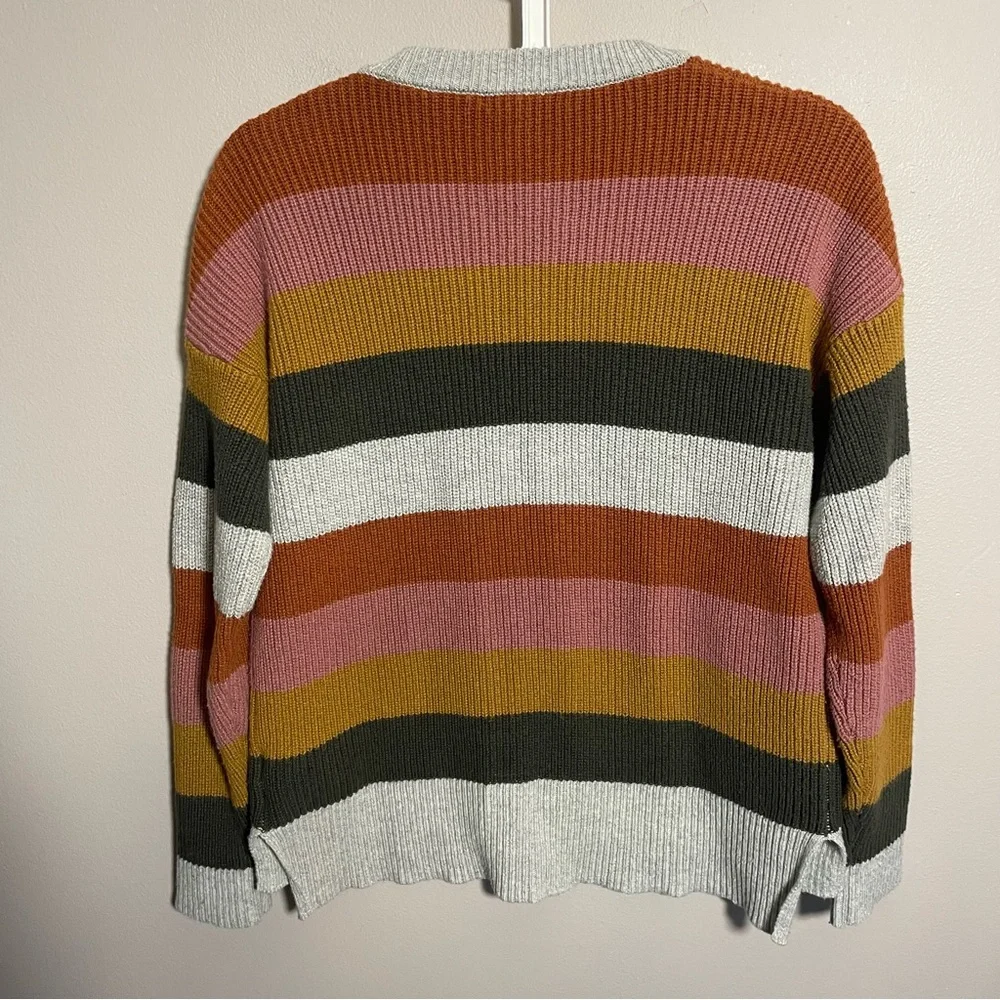 Madewell Sweater colorful striped pullover knit size small